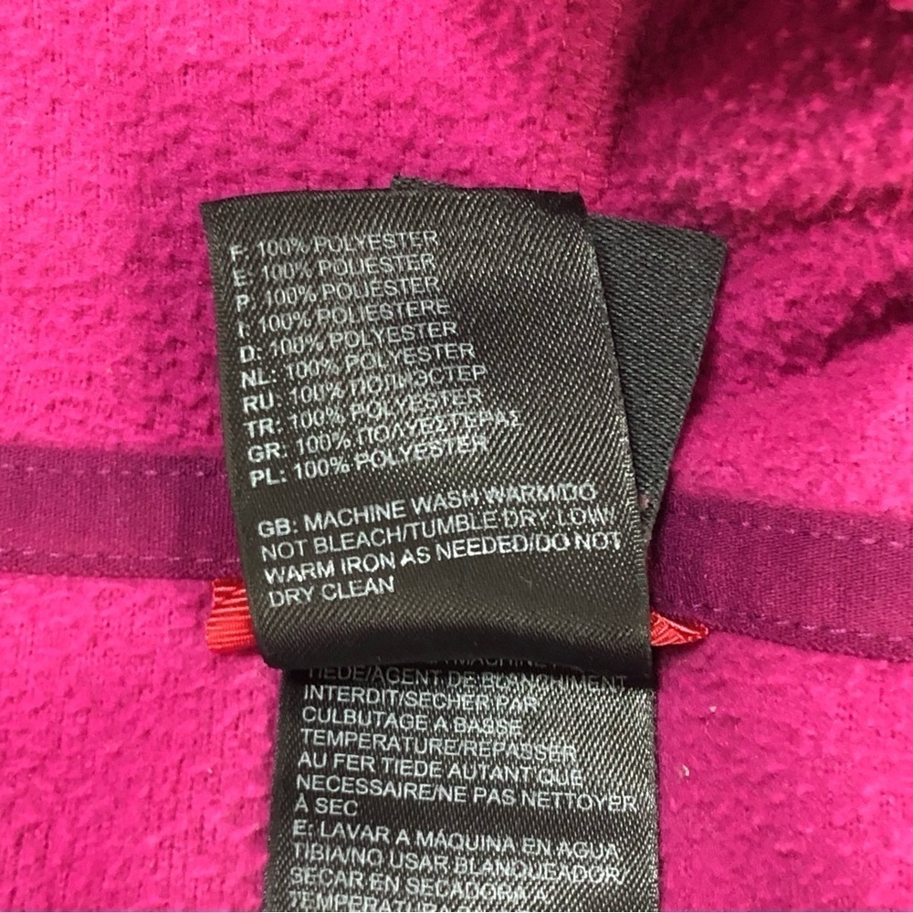The North Face Polartec Fleece Hooded Zip Majenta Pink/Purple Jacket size M - Picture 10 of 12